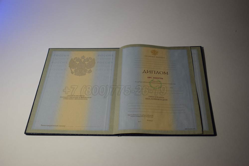 Диплом ВУЗа(высшее) Гознак 1997-2002 год выпуска г.Красноярск
